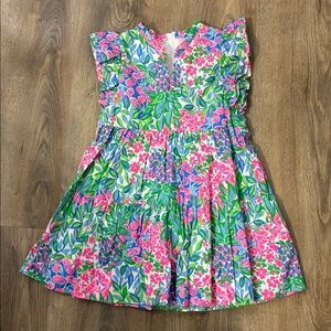 Lilly Pulitzer Floral Kids Dress - Pink and Green.